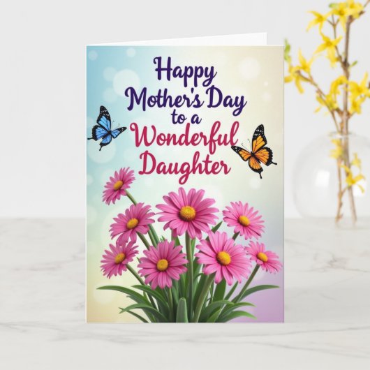 Azure Butterfly Mother Card カード (黄色い花)