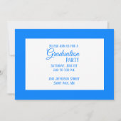 Azure Cap & Leaves Grad Invitation 5" x 7" 招待状 (裏面)