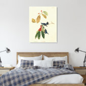 Azure (Cerulean) Warbler, Audubon Birds of America キャンバスプリント (インサイチュ (寝室))