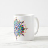 Azure Chevron Eye コーヒーマグ コーヒーマグカップ (正面右)