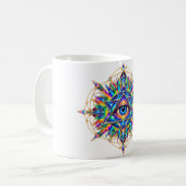 Azure Chevron Eye コーヒーマグ コーヒーマグカップ (正面左)