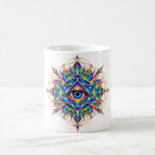 Azure Chevron Eye コーヒーマグ コーヒーマグカップ (中央)
