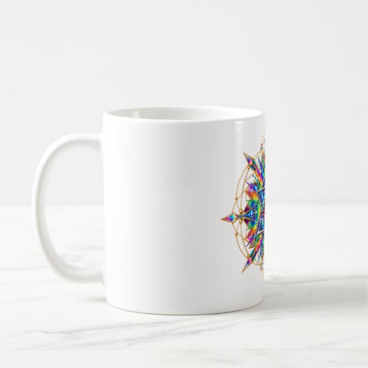 Azure Chevron Eye コーヒーマグ コーヒーマグカップ (左)