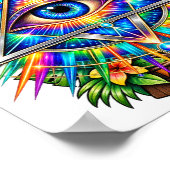 Azure Chevron Eye ポスター (角)