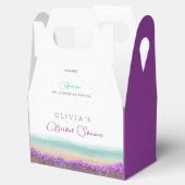 Azure Coastの開花ブライダルシャワー フェイバーボックス (オープン)