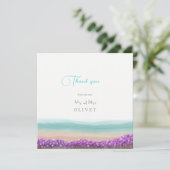 Azure Coastの開花結婚サンキューカード 招待状 (スタンド正面)