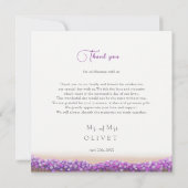 Azure Coastの開花結婚サンキューカード 招待状 (裏面)