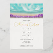 Azure Coast in開花モーニングアフター 箔招待状 (正面)