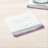 Azure Coast in 結婚開花 スクエアペーパーコースター (アングル)