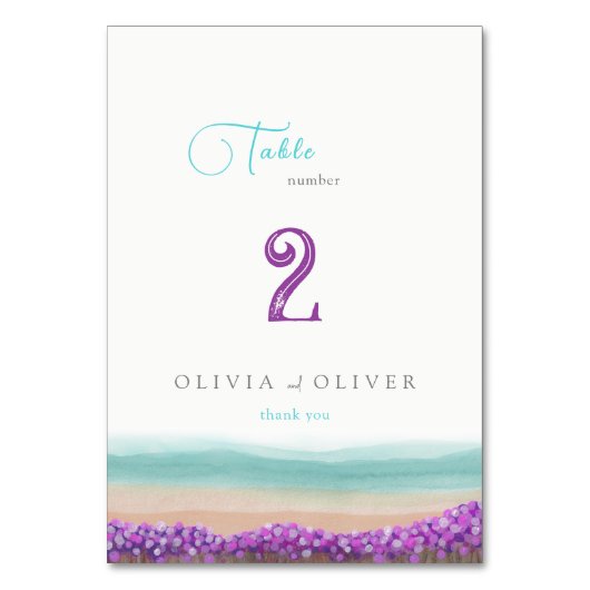 Azure Coast in 結婚開花 テーブルナンバー (正面)