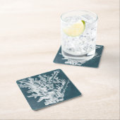 Azure Coral I スクエアペーパーコースター (インサイチュ)