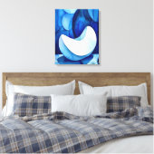 Azure Curved Serenity キャンバスプリント (インサイチュ (寝室))