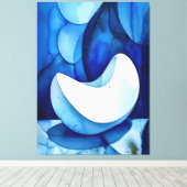 Azure Curved Serenity キャンバスプリント (インサイチュ (ウッドフロア))