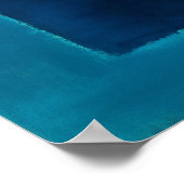 Azure Depth Color Field Abstract Modern Art ポスター (角)