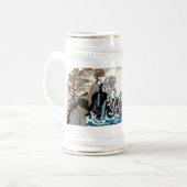 Azure DragonとWhite Tiger。イラストレーション ビールジョッキ (正面左)