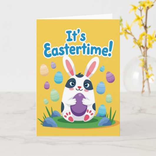 Azure Egg Pattern Season Card カード (黄色い花)