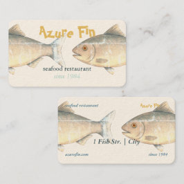 Azure Fin エレガント Fish Restaurant 名刺