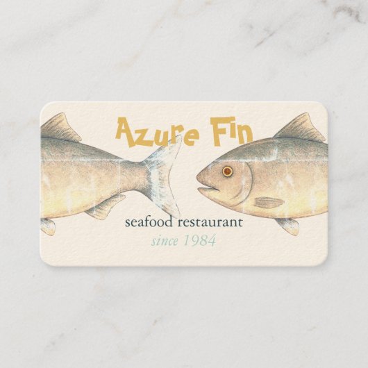 Azure Fin エレガント Fish Restaurant 名刺 (正面)