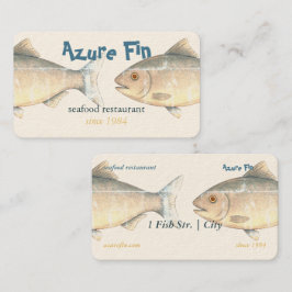 Azure Fin エレガント Fish Restaurant 名刺