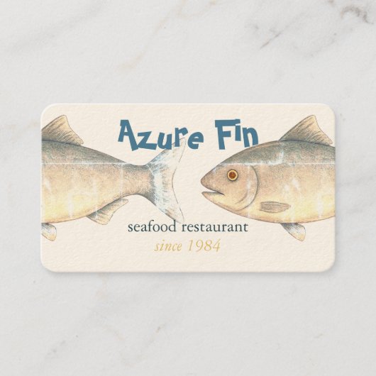 Azure Fin エレガント Fish Restaurant 名刺 (正面)