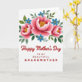 Azure Floral Grandmothers Day Card カード (黄色い花)