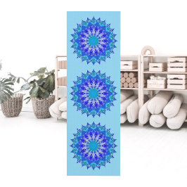 Azure Flower Mandala Yoga Mat ヨガマット
