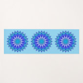 Azure Flower Mandala Yoga Mat ヨガマット (正面(横))