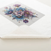 Azure Flower Symphony シェルパブランケット (3/4)