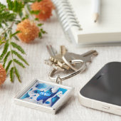 Azure Fragment Personalized Square Keychain キーホルダー (側面)