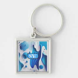 Azure Fragment Personalized Square Keychain キーホルダー