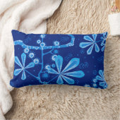 Azure Frost Flower角形枕 ランバークッション (ブランケット)