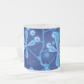 Azure Frost Flower Mug フロストグラスマグカップ (正面左)