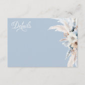 Azure & Gold Harmony ウェディング 封入カード エンクロージャーカード (正面)