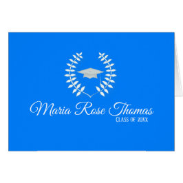 Azure Grad Thank you note （4.25インチx 5.5インチ）,