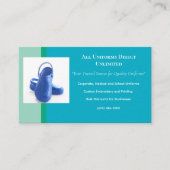 Azure Green Blue Medical Clogsユニフォーム 名刺 (正面)