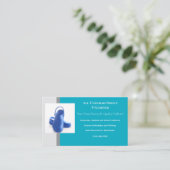 Azure Grey Blue Medical Clogsユニフォーム 名刺 (スタンド正面)