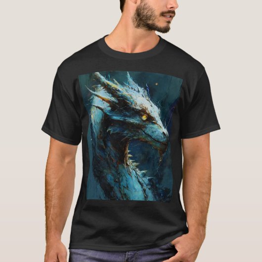 Azure Guardian: Science Dragon Art Tシャツ (正面)
