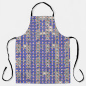 Azure Lattice Mosaic Geometric Pattern 1297 エプロン (正面)