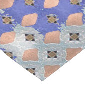 Azure Lattice Mosaic Geometric Pattern 1297 ミディアムテーブルランナー (コーナー)