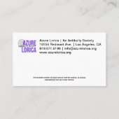 Azure Lorica FanFilm Awards -犯罪地に住む 名刺 (裏面)