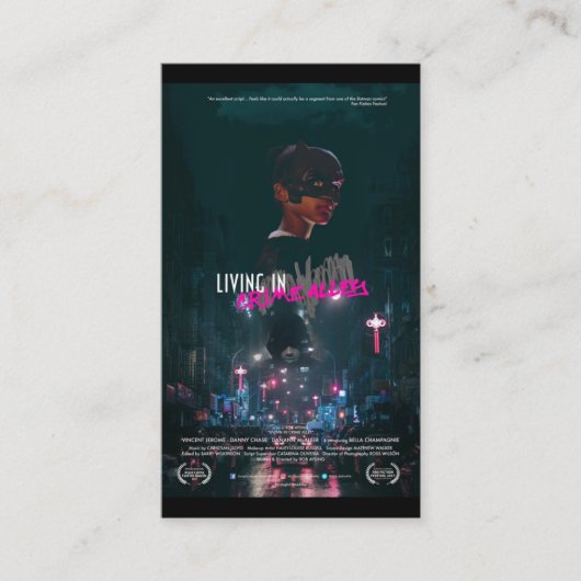 Azure Lorica FanFilm Awards -犯罪地に住む 名刺 (正面)