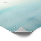 Azure Mangrove Majesty:水彩青緑 ポスター (角)