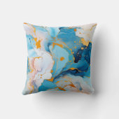Azure Marble with Golden Splashes クッション (裏面)