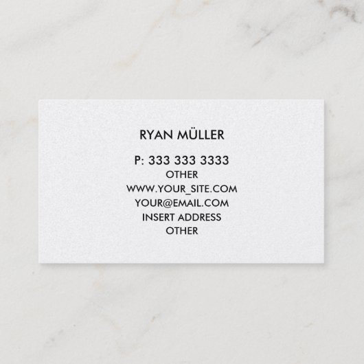 Azure Mistプロフェッショナルシックプレーンアンドモノグラム 名刺 (裏面)