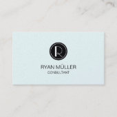 Azure Mistプロフェッショナルシックプレーンアンドモノグラム 名刺 (正面)