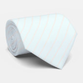 Azure Mist Blue & Seashell White Pinstripes ネクタイ (ロール)