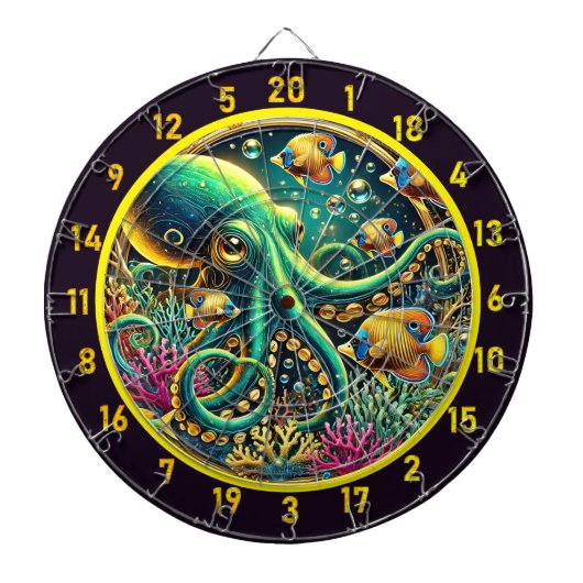 Azure Octopus Tide Dartboard ダーツボード (正面)