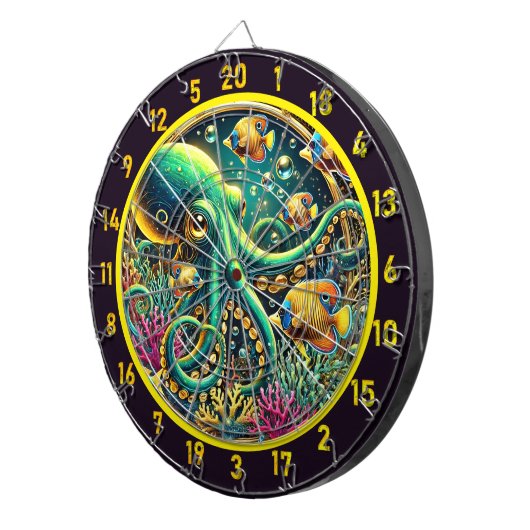 Azure Octopus Tide Dartboard ダーツボード (正面右)