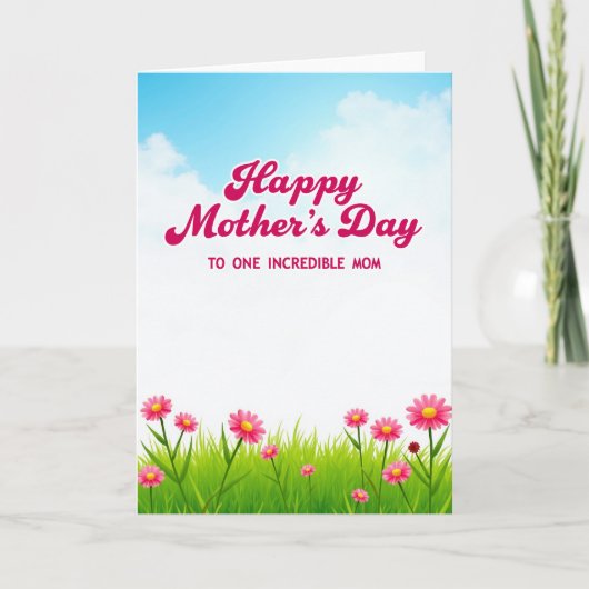 Azure Sky Mothers Day Love Card カード (正面)
