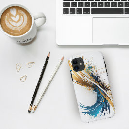 Azure Splash – 動的抽象デザイン電話ケース iPhone 11 ケース